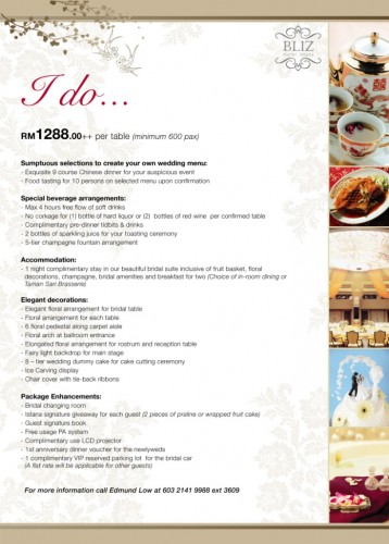 Sumptuous selections to create your own wedding menu