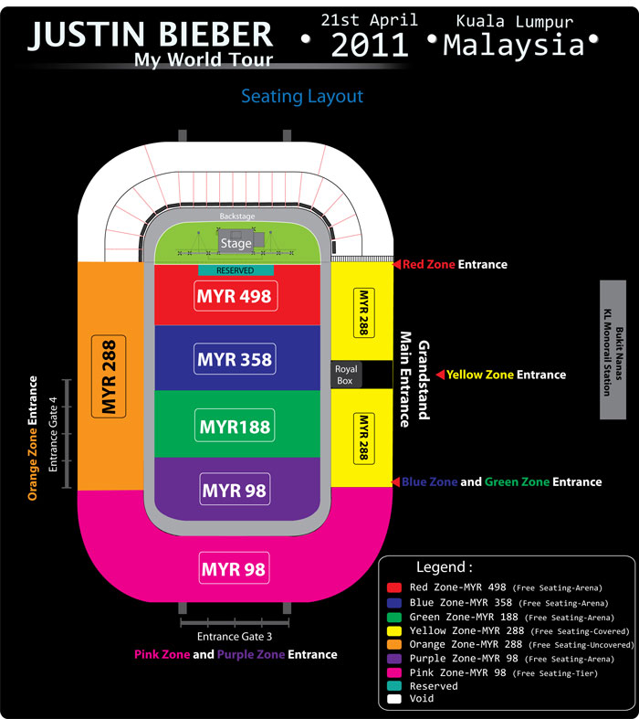 Tickets concert malaysia bieber justin Top Concerts
